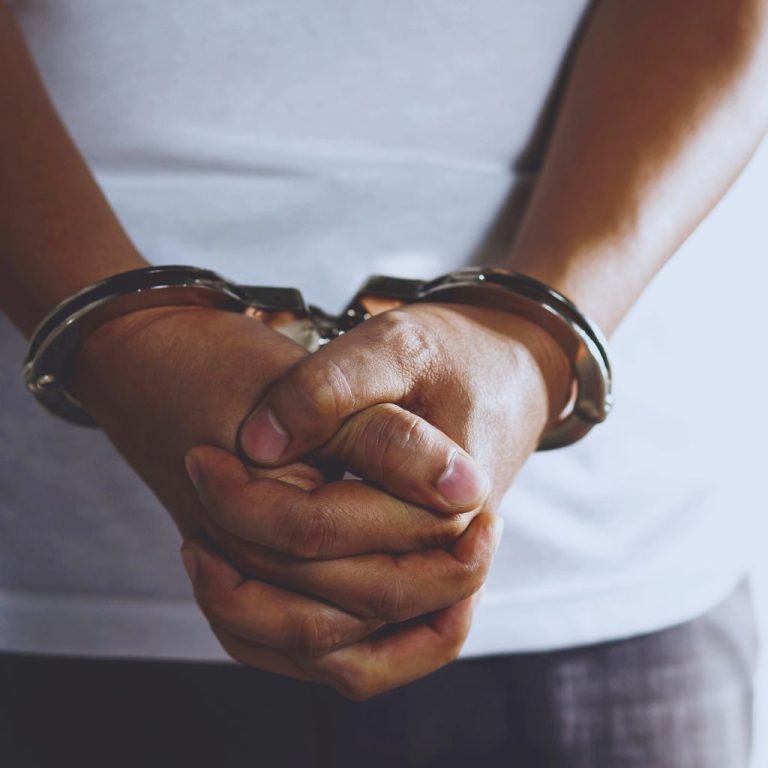 Man-is-in-handcuffs-for-theft-someone